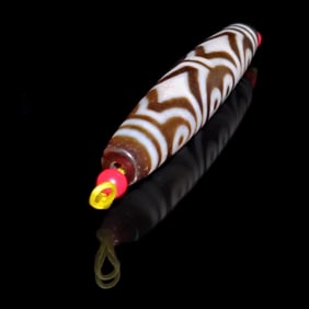 A BEAUTIFUL LARGE SINO TIBETAN MASTER AGATE DZI BEAD 78MM 8 EYES