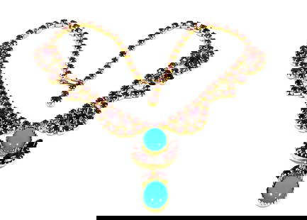 A STUNNING VINTAGE MID- CENTURY RHINESTONE NECKLACE 15": OFFERED HERE IS A STUNNING VINTAGE, MID-CENTURY RHINESTONE NECKLACE. IT MEASURES 15" LONG. WE PROVIDE FREE IN-HOUSE SHIPPING WITHIN THE U.S.