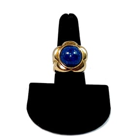 A SUPERB 925 RING SIGNED LE MONDE LE BIJOUX LAPIS LAZULI STONE