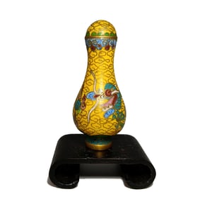 FINE ANTIQUE CHINESE SNUFF BOTTLE CLOISONNE IMPERIAL DRAGON