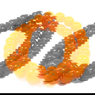 A FABULOUS LARGE BALTIC AMBER NECKLACE 89 GRAMS 26": OFFERED HERE IS A FABULOUS LARGE BALTIC AMBER NECKLACE 89 GRAMS 26" LONG. THE LARGEST BEAD IS 18MM IN DIAMETER. THE SMALLEST IS 12MM WIDE. THIS IS A STUNNING NECKLACE. ALL OUR AMBER IS TESTED. WE