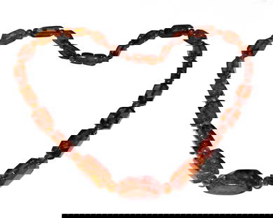A BEAUTIFUL BALTIC AMBER NECKLACE 24" 37 GRAMS: THIS LOT FEATURES A BALTIC AMBER NECKLACE,24 INCHES AND 37 GRAMS. TESTED WITH UV LIGHT AND SALT WATER. WE PROVIDE FREE IN-HOUSE SHIPPING WITHIN THE U.S.