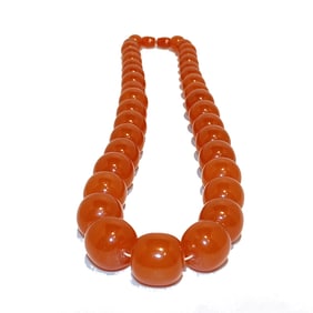 A WONDERFUL RARE SIZE BALTIC AMBER NECKLACE 24" 130 GRAMS