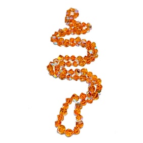 A  FANTASTIC LARGE VINTAGE ART DECO CRYSTAL NECKLACE 48"