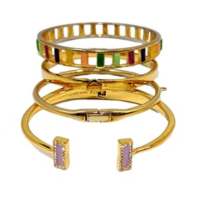 A LOT OF 4 BRACELETS BY DESIGNER KATE SPADE NEW YORK