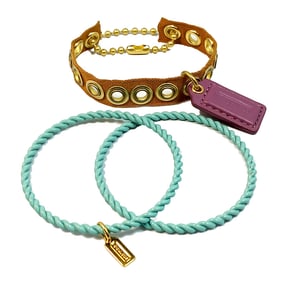 A LOT OF 3 VINTAGE COACH BRACELETS BANGLE