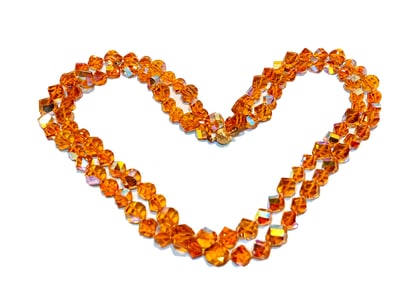 A FANTASTIC LARGE VINTAGE ART DECO CRYSTAL NECKLACE 48"