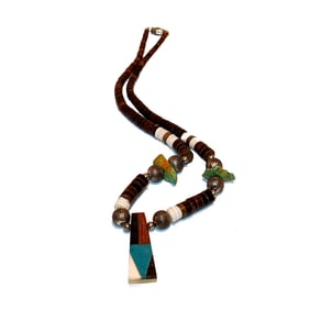 A SUPERB VINTAGE SOUTHWESTERN NECKLACE 17"