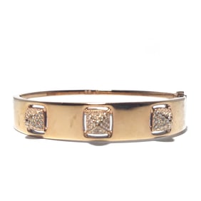 A FINE VINTAGE SWAROVSKI ROSE GOLD TONE BRACELET
