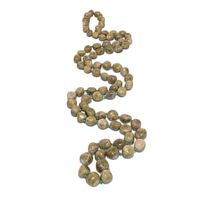 A BEAUTIFUL LARGE JADEITE BEAD NECKLACE 46" 224 GRAMS