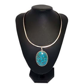 A WONDERFUL VINTAGE 925 MEXICO NECKLACE 18"