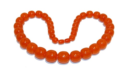 A STUNNING RARE SIZE BALTIC AMBER NECKLACE 24" 130 GRAMS