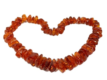 A MASSIVE NATURAL BALTIC AMBER NECKLACE 30" 295 GRAMS