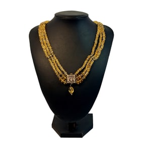 A BEAUTIFUL VINTAGE SIGNED NECKLACE 925 NATURAL STONES
