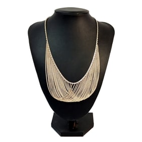 A FINE VINTAGE STERLING NECKLACE 17" 27.5 GRAMS