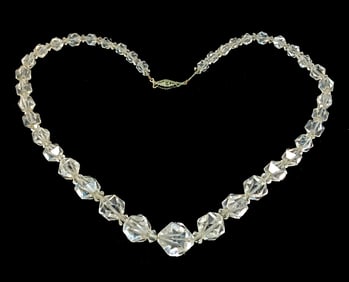 A FINE VINTAGE CRYSTAL NECKLACE 18"