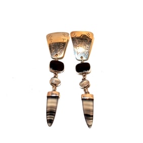 FINE VINTAGE STERLING PAIR OF EARRINGS SIGNED KAG