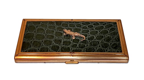 A FINE RARE VINTAGE SIGNED CINER CIGARETTE CASE OR CARD HOLDER