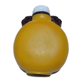 A VERY FINEE ANTIQUE CHINESE RARE IMPERIAL PEKING GLASS SNUFF BOTTLE QING