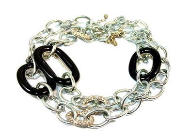 A STUNNING HIGH-END LARGE NECKLACE BY DESIGNER CHICO'S 32"