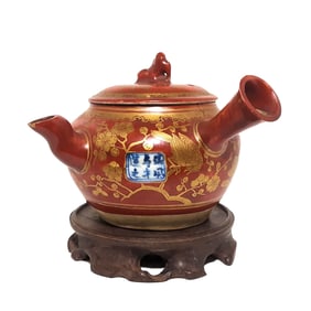 RARE SIGNED ANTIQUE TEAPOT JAPANESE EDO MEIJI BY SEIFU YOHEI I