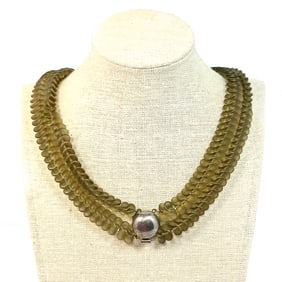 VINTAGE SENT MURANO GLASS NECKLACE 18"