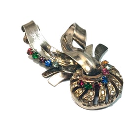 VINTAGE STERLING BROOCH SIGNED "STERLING BY GLAMOUR" 2.75" LONG