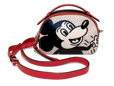 COACH & DISNEY "MICKEY MOUSE" RED & WHITE CROSSBODY - LIMITED EDITION  PURSE