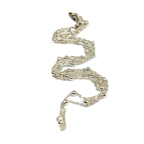 VINTAGE 3 STRANDS STERLING  NECKLACE 925 ITALY  18"  SHORT STRAND