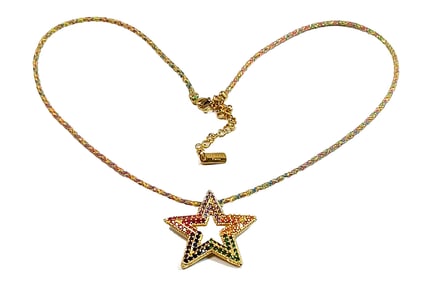 VINTAGE HABAHA PARIS  NECKLACE 18" SIGNED