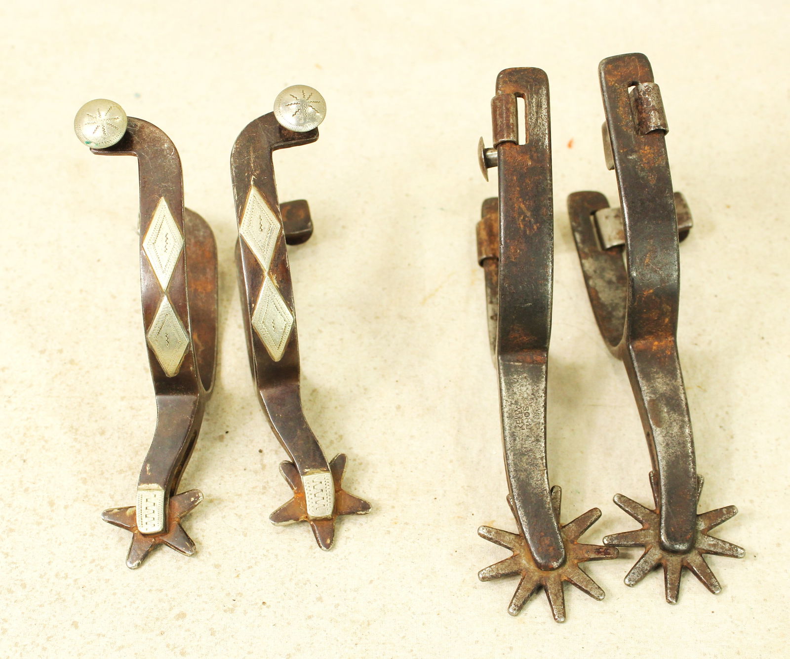 Lot of Two Pairs of Spurs