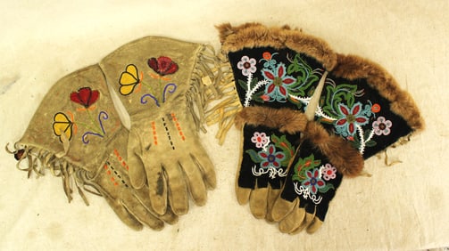 Grouping of Beaded Gauntlets