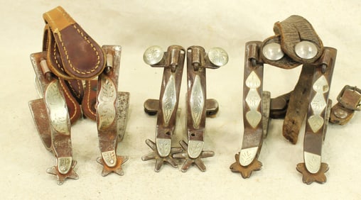 Three Pairs of Crockett Spurs