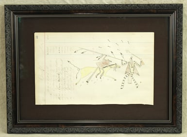 Native American Ledger Drawing