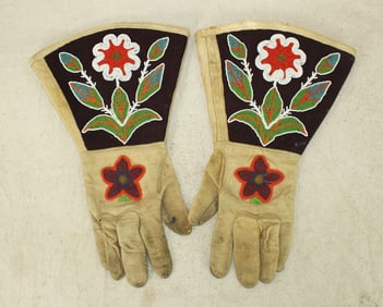 Blackfoot Beaded Gauntlets