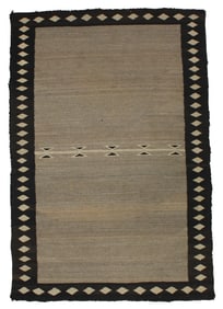 Clssic circa 1910's double saddle blanket with earth tones and diamond edged perimeter. Measuring
