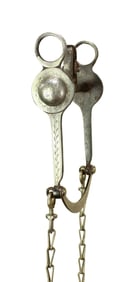Seldom seen long shanked halfbreed style bit with full overlay, large conchos, and included rein