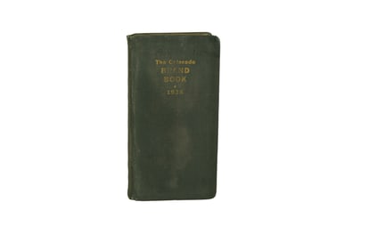 Very collectable 1938 Colorado brand book, filled with Colorado's ranching history and ranch brands.
