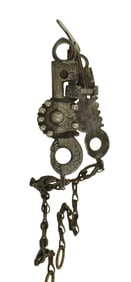 A showy early loose jaw kissing bird bit, with extensive engraved silver, spade mouthpiece and