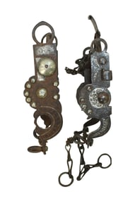 Two 1800's period California style bit's, 1) Early kissing bird halfbreed bit done in the style of
