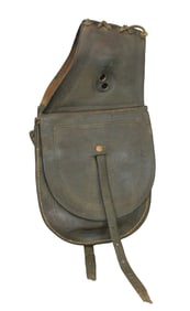 Highly collected early Wyoming made saddle pockets with nice color and maker's marks.