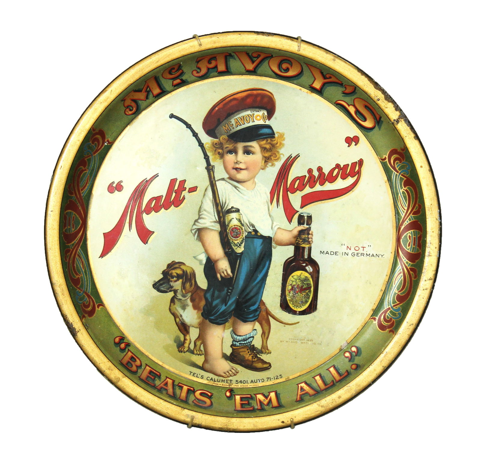 Blatz Beer Back Bar Advertising Display.