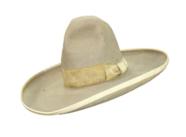Showing great authentic cowboy flavor, attractive natural color, extra wide 2" hatband, bound edge,