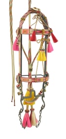 This extraordinary Montana Prison made bridle displays a seldom seen combination of brilliant