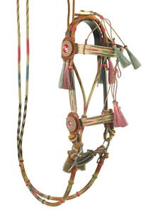 Incredible Pony Size Deerlodge Horsehair Bridle: This is an extremely rare Deerlodge, Montana State Prison made bridle that is appears to be the only one known to be made in a pony size. This exceptional bridle is in beautiful condition, boasting 9