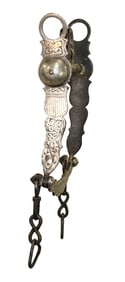 An exquisite unmarked halfbreed bit with classically identified Qualey engraving on fantastic fully