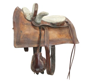 Highly sought after George Hamburger side saddle, extremely rare, displaying light color, fully