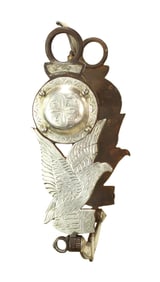 Very desirable figural flying eagle bit with large conchos, detailed lip bar, and great spade