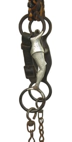 Beautifully original two-tone braided leather bridle with great romel reins, highlighted by an