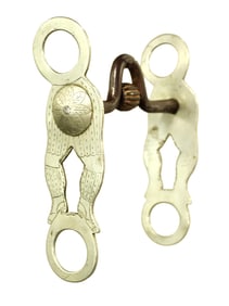 Very hard to find Canon City Prison made silver inlaid double lady leg bit with attractive engraving
